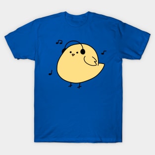 Headphones Yellow Bird T-Shirt